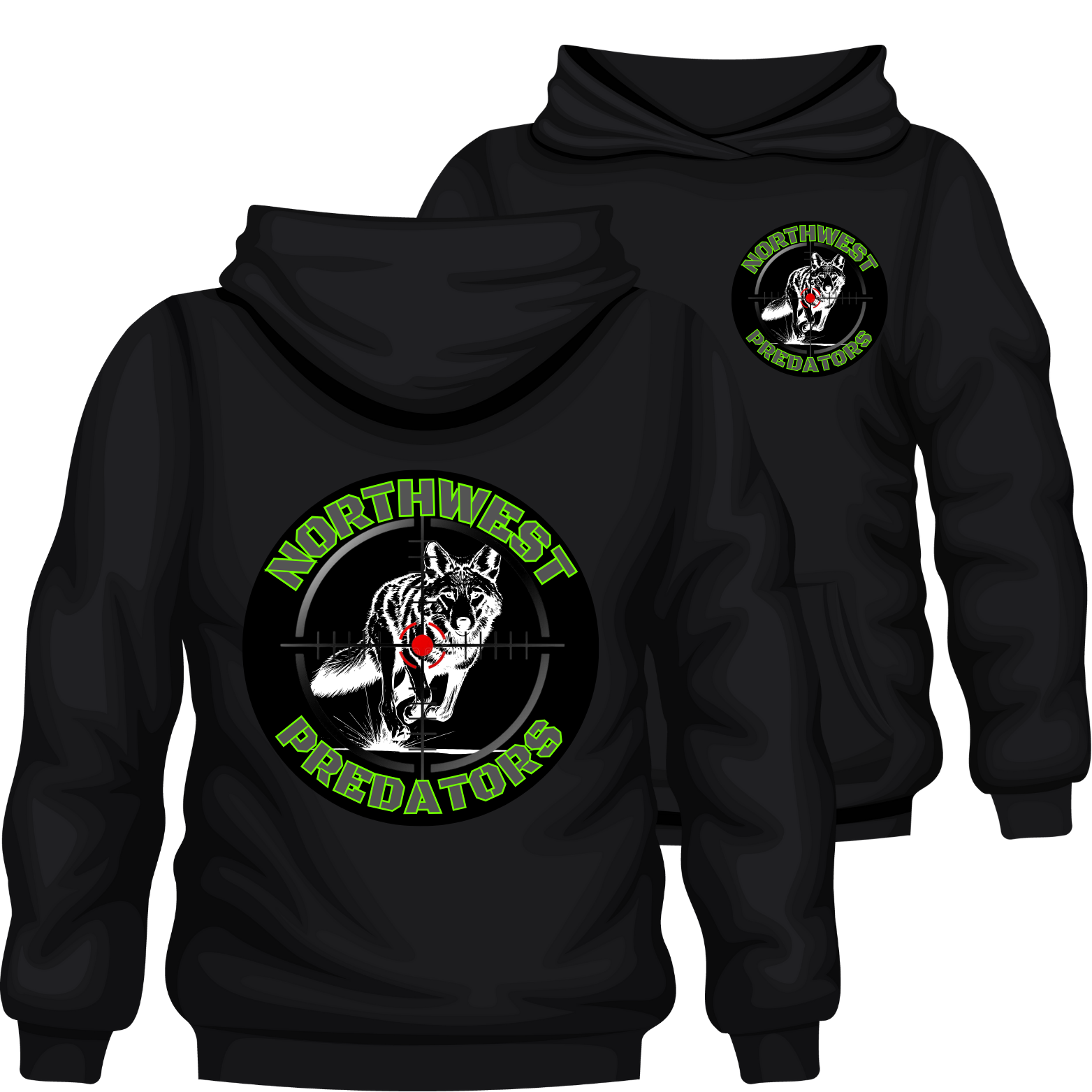 Northwest Predators Coyote Crosshairs Black/Green