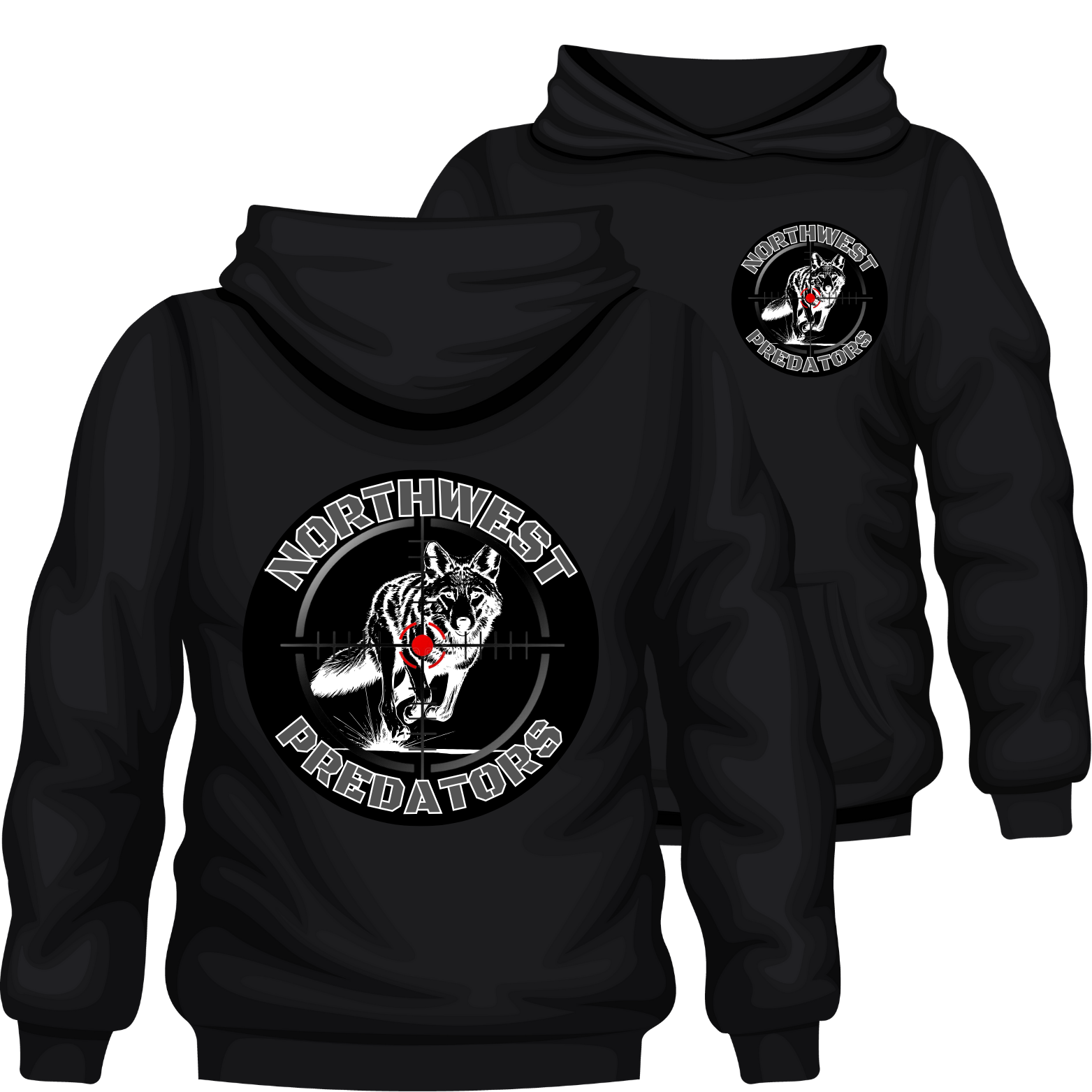 Northwest Predators Coyote Crosshairs Black/Gray